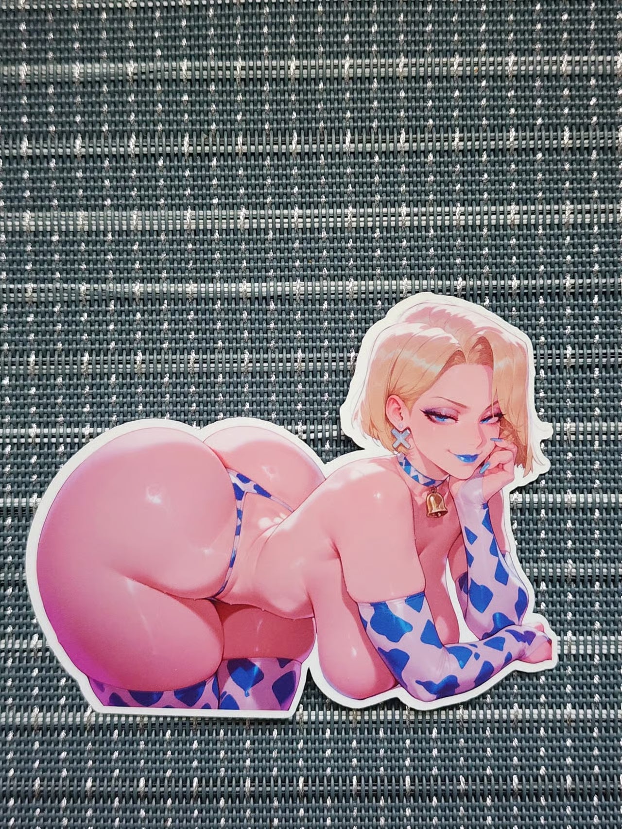 Emma Frost Sexy Booty Cow Print Bikini Anime Waifu Sticker