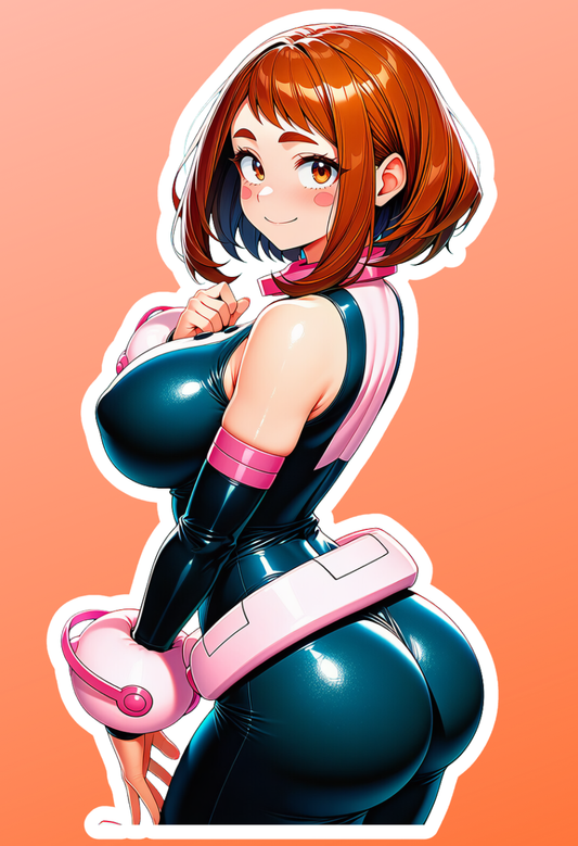 Ochaco Uraraka charming waifu sticker