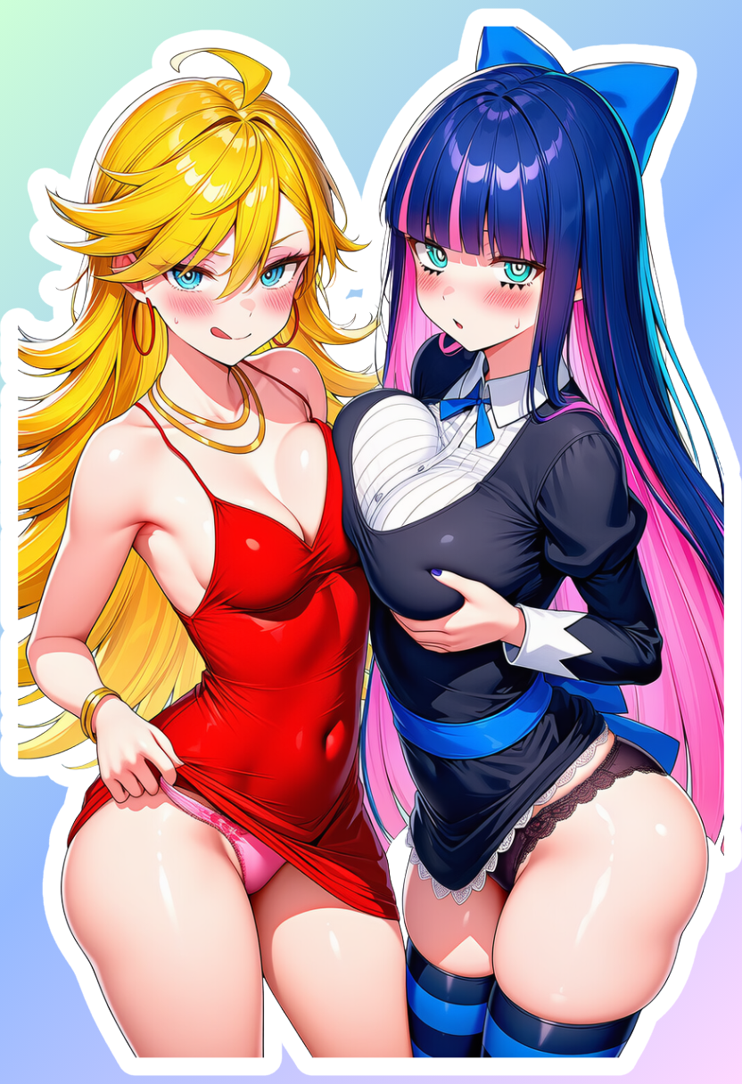 Panty and Stocking kawaii waifu sticker