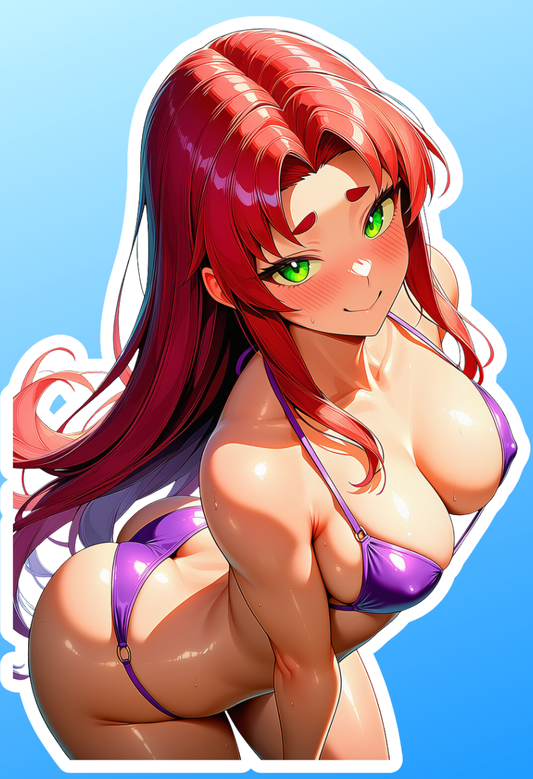 Starfire Teen Titans DC bikini waifu sticker